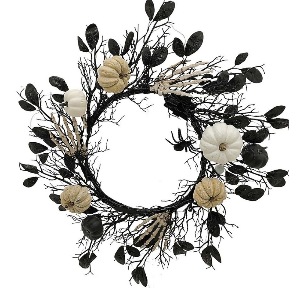 Halloween LED Botanical Artificial Wreath